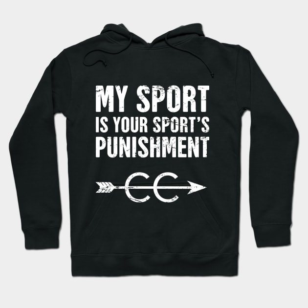 Funny Cross Country Design Hoodie by MeatMan